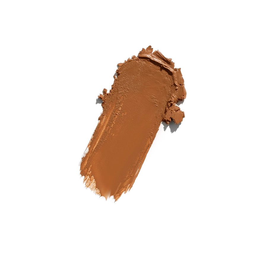 Brown makeup swatch on a white background