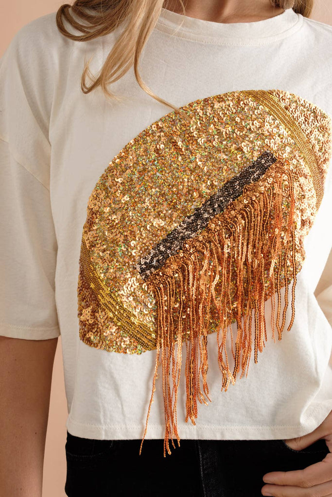 gold sequin football