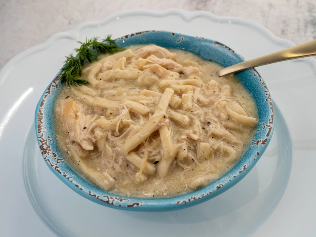 Homestyle Chicken & Noodles Crockpot Meal Kit for busy moms