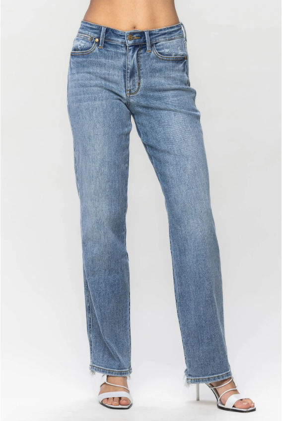 Sherry - Judy Blue Mid Rise Cell Phone Pocket Dad Jeans