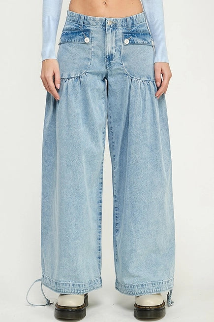 lotus balloon denim jeans