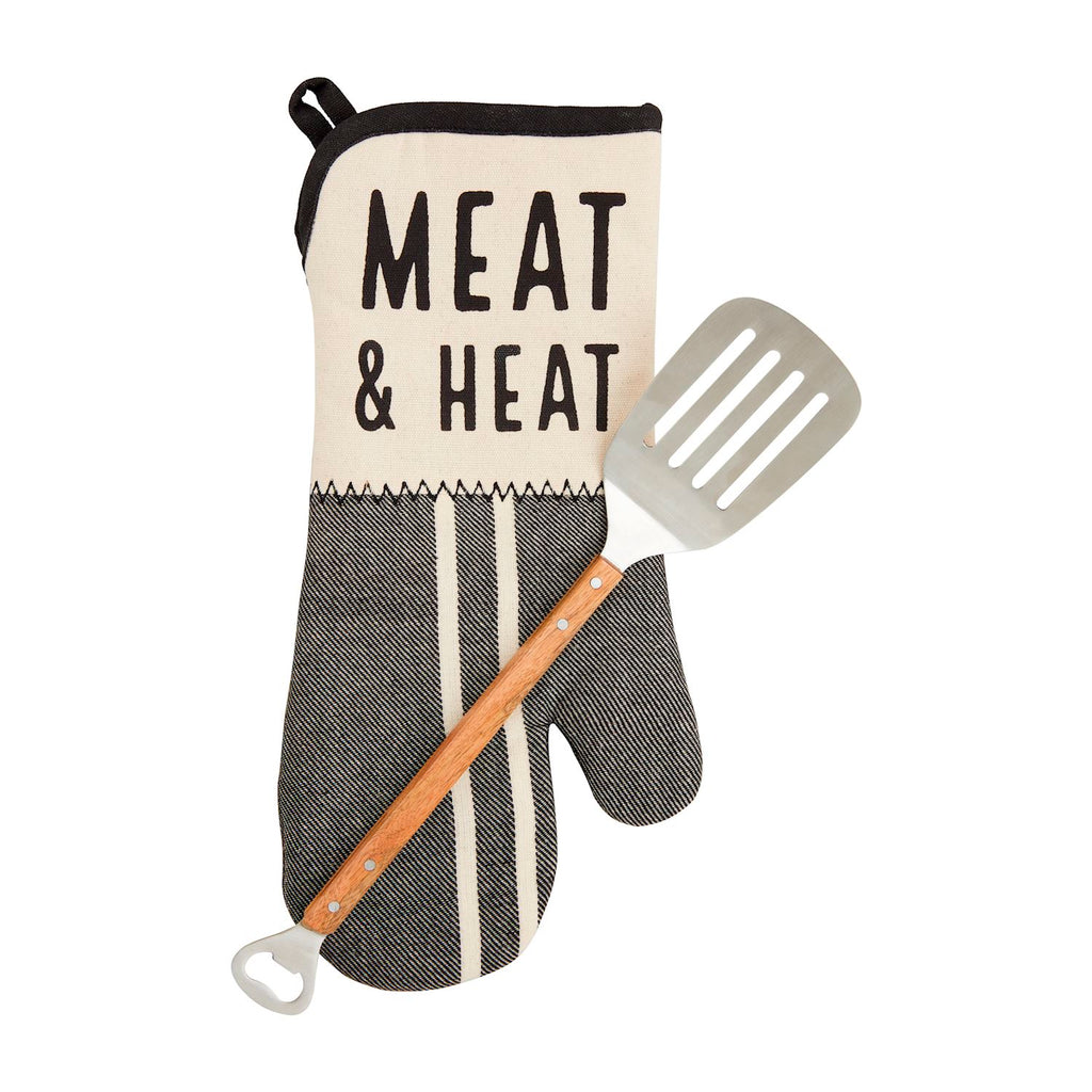 Meat & Heat mud Pie grill set with mitt and spatula