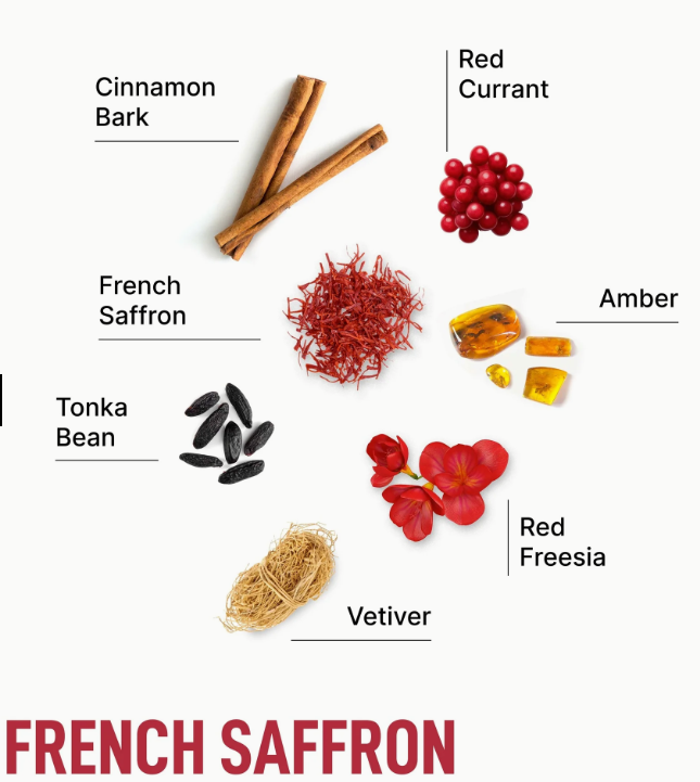 Illustration of various spices and ingredients with labels on a white background