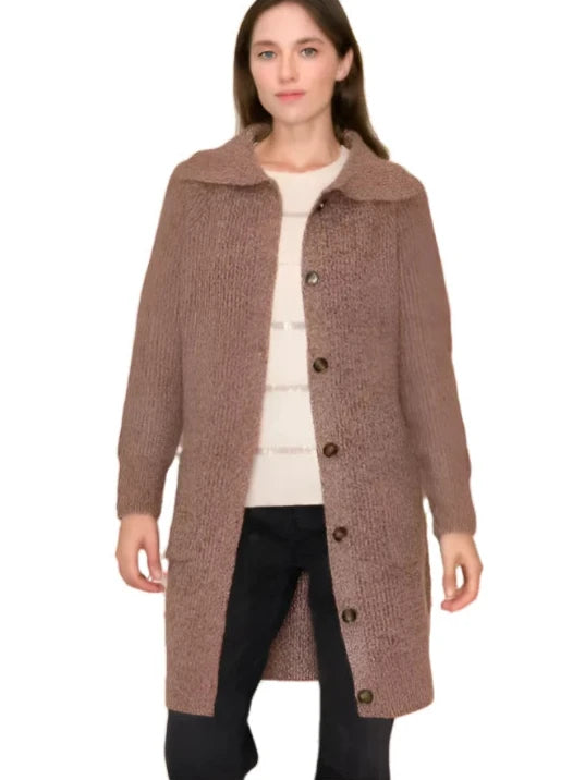 long duster cardigan brown