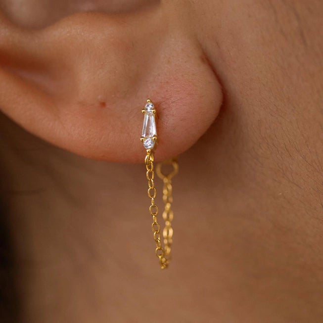 Willow Studs Earrings - Gold