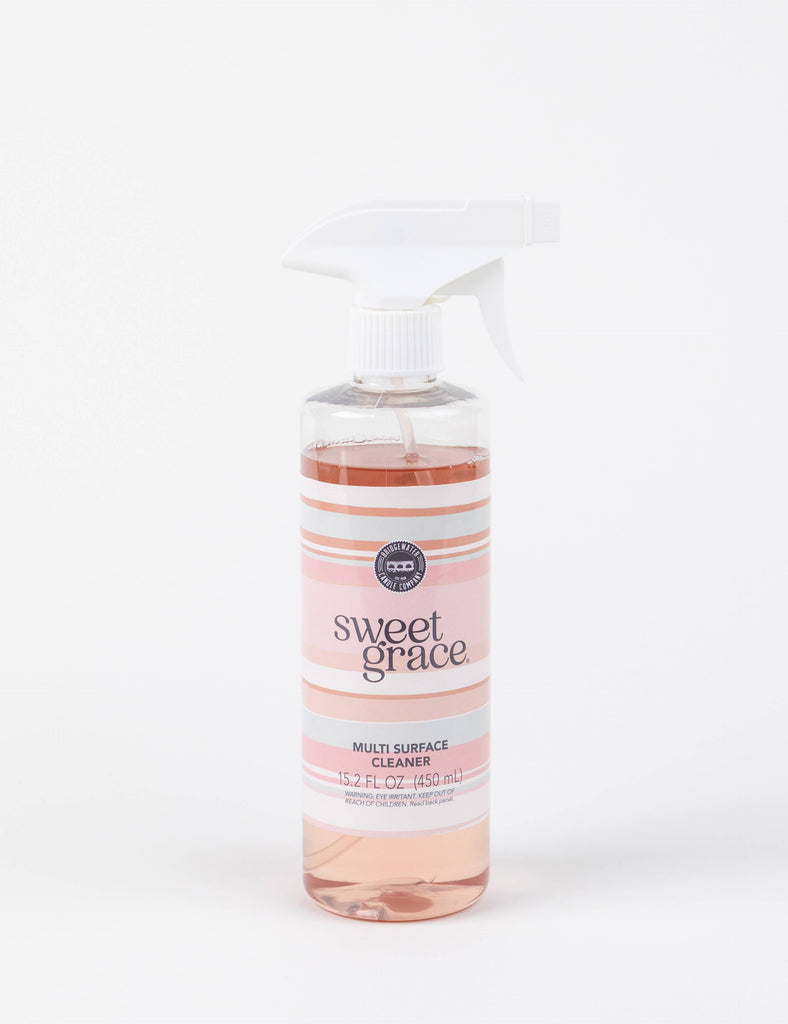 Bottle of Sweet Grace multi-surface cleaner on a white background