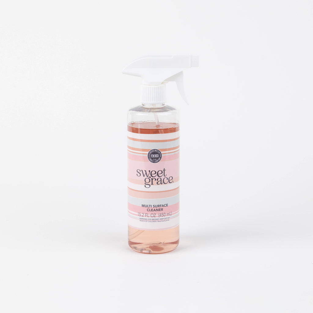 Bottle of Sweet Grace multi-surface cleaner on a white background