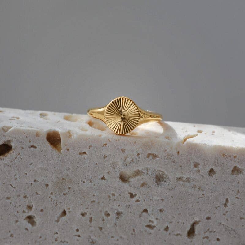 gold sunburst ring 