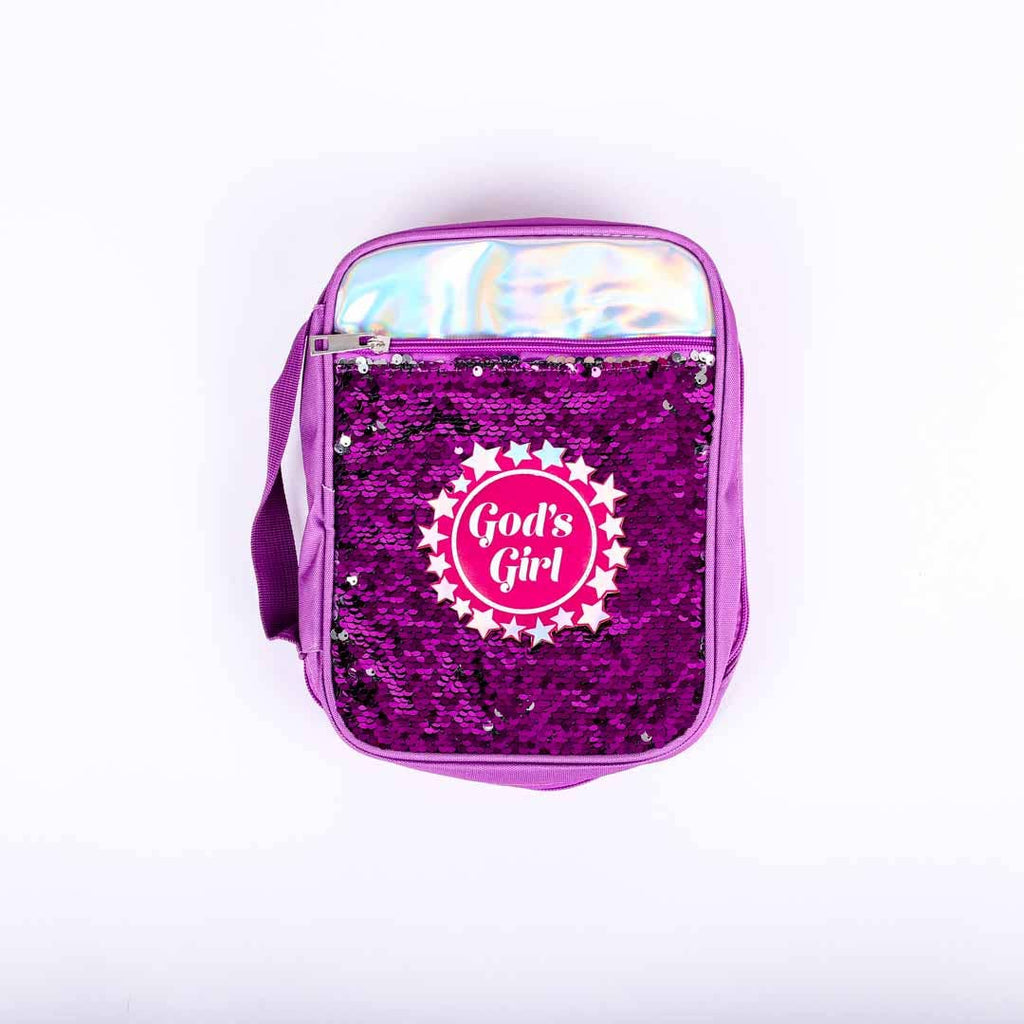 bible cover zippered for girls purple sequin