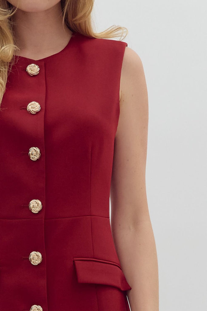 close up of gold buttons