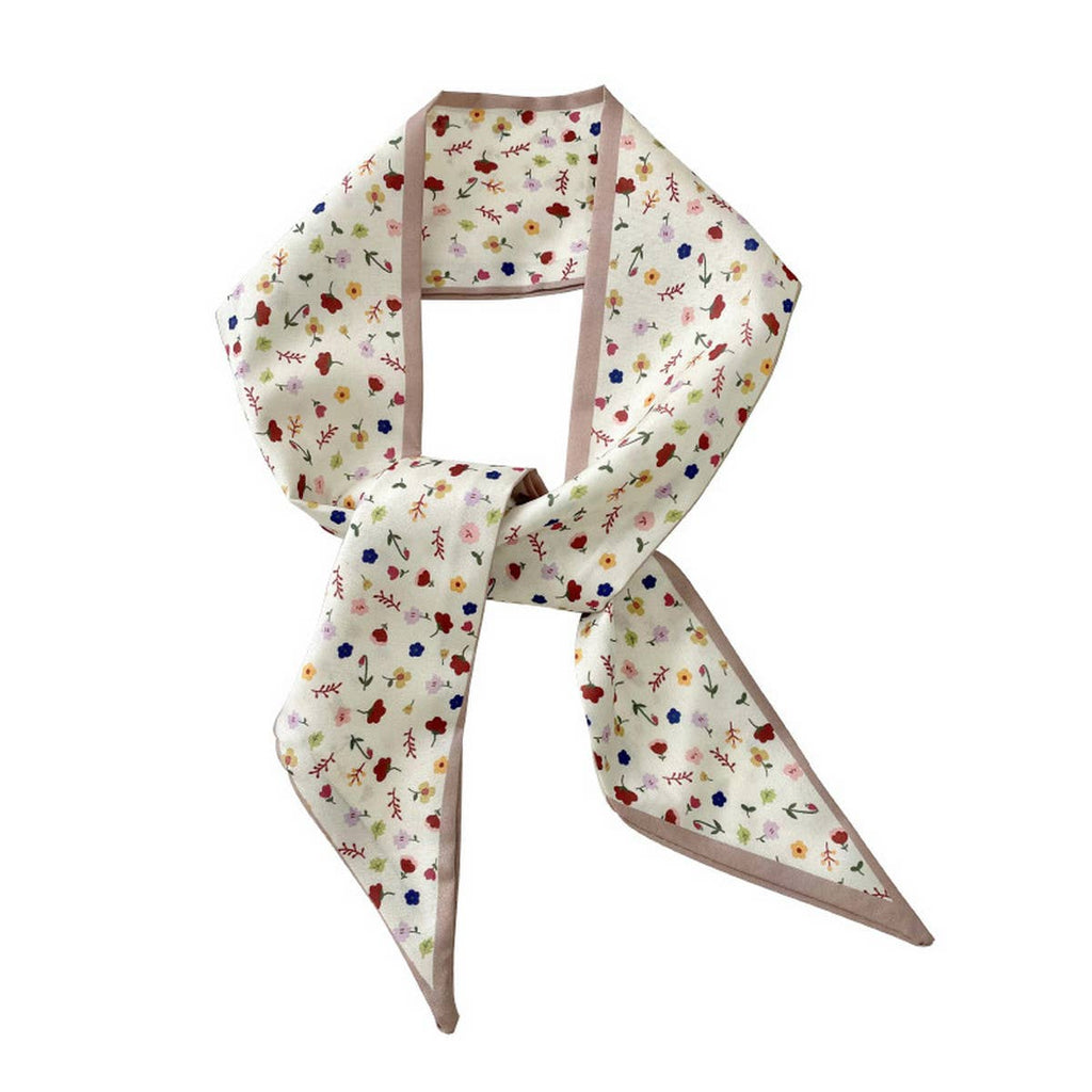 Floral patterned scarf on a white background