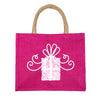 Glitzy Present Gift Tote with metallic ribbon design and glittered finish, festive reusable holiday bag for gifts and décor.