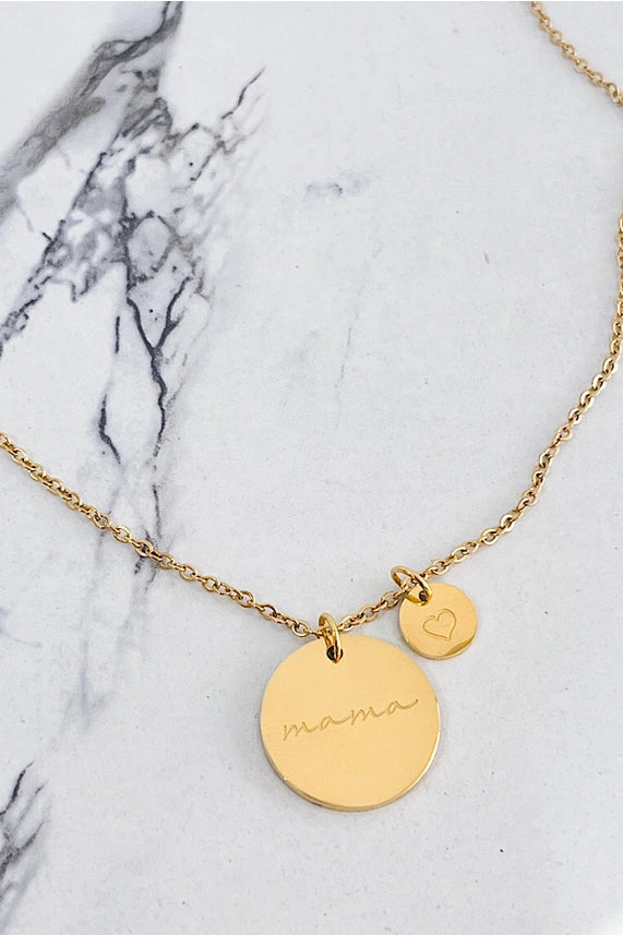 gold mama pendant necklace