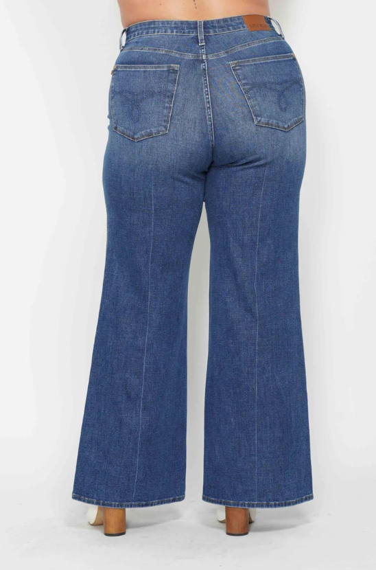 Judy blue retro wide leg jeans for women plus curvy 88847