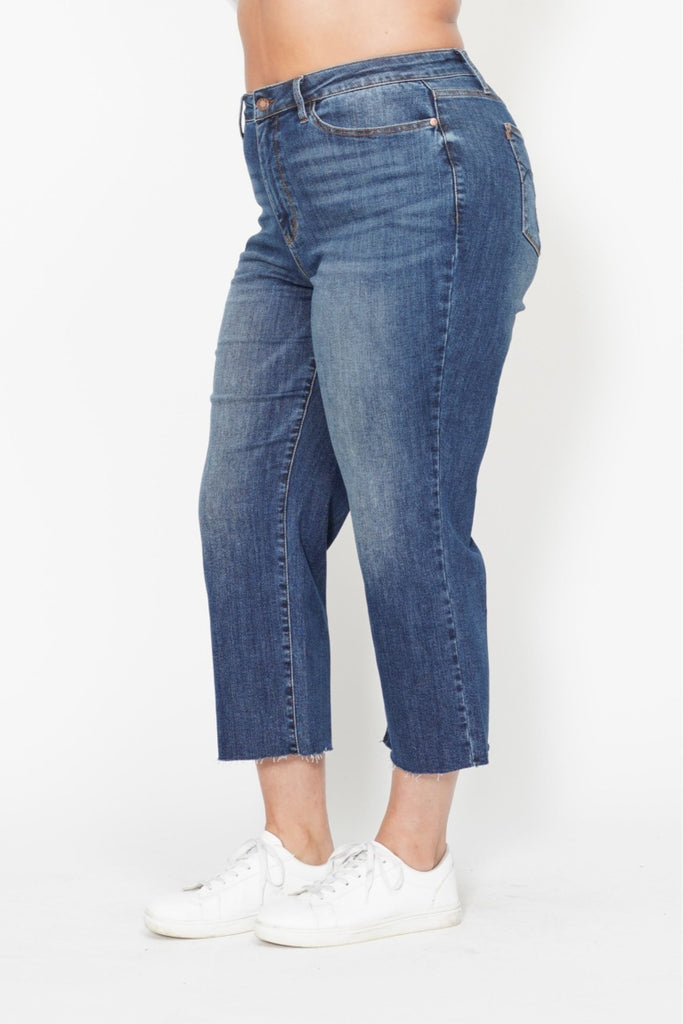 wide leg crop judy blue jeans for women 88873