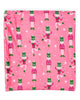 Nutcracker Cutie Throw Blanket featuring colorful nutcracker illustrations with fringe edges, cozy holiday home décor accent.