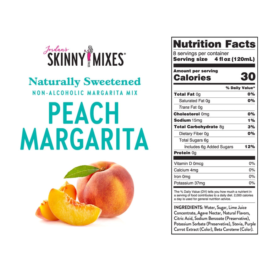 peach margarita skinny mixes nutrition