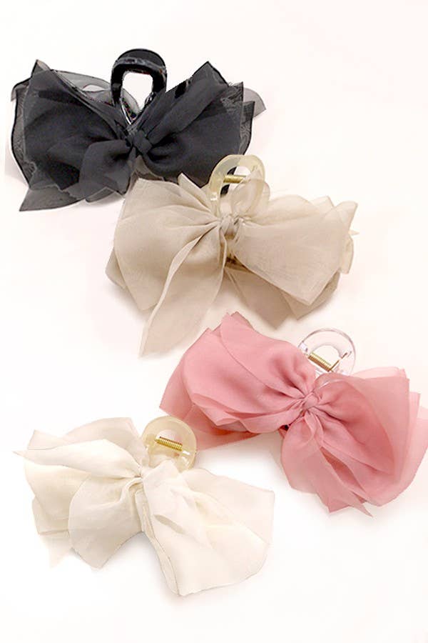 hair clip ribbon bow