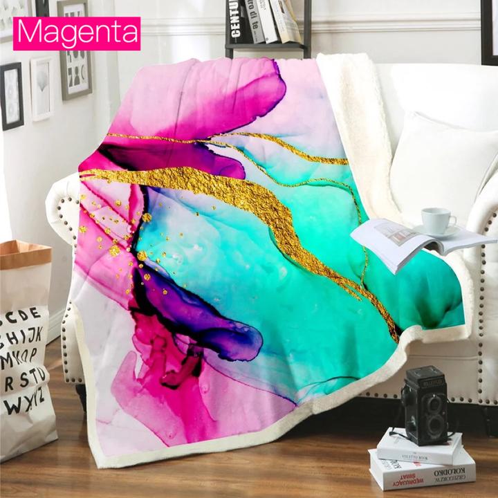Magenta plush blanket