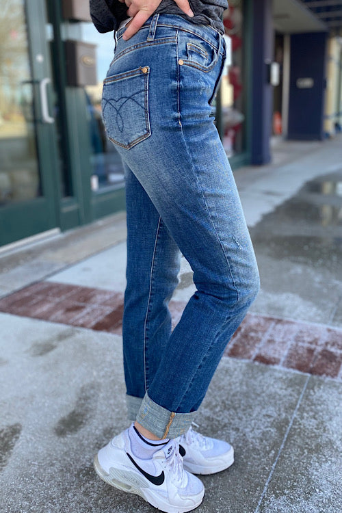 Judy Blue non-distress boutique jeans for woman side view