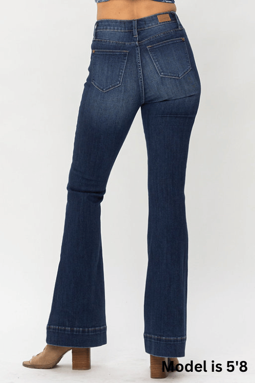 judy blue flare jeans back