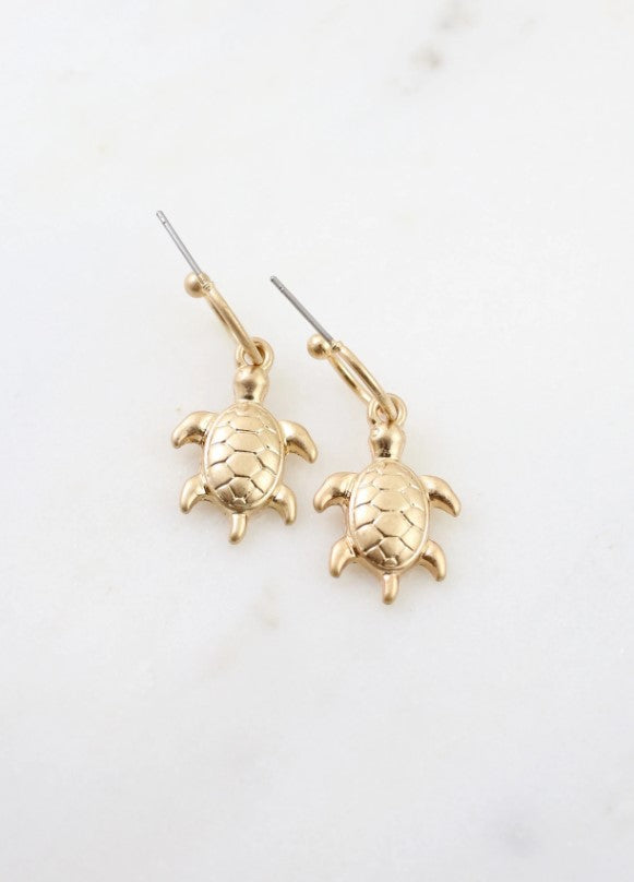 turtle earrings for women in gold