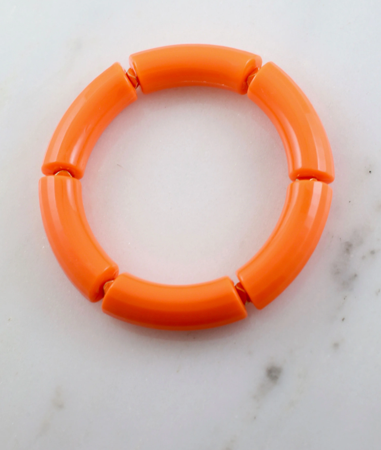 orange tube style bracelet